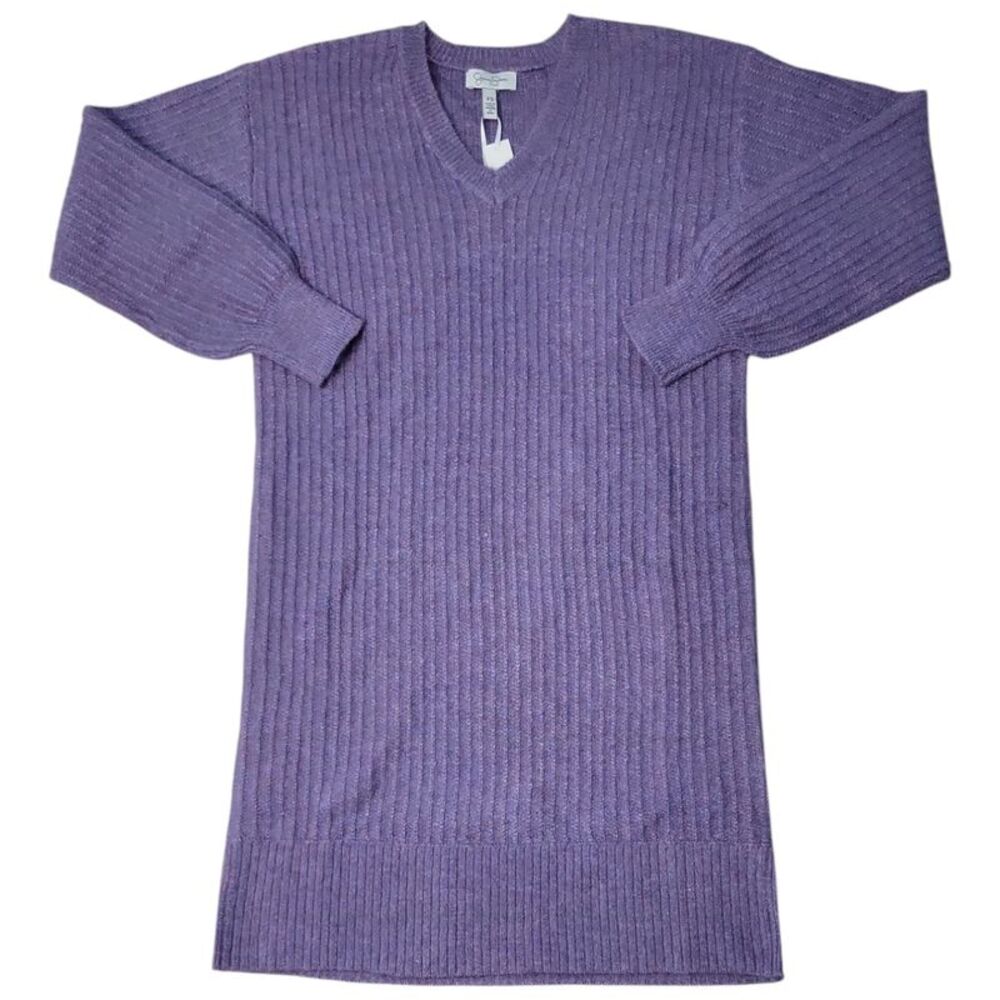 Mystical Heather - Jessica Simpson Women's Relaxed Fit V-Neck Mid Length Sweater